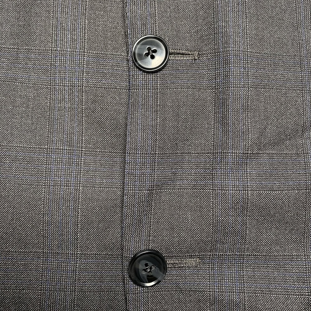 Peter Millar Blazer Sport Coat 48R 2B2V Wool Gray Blue Plaid - Picture 12 of 16